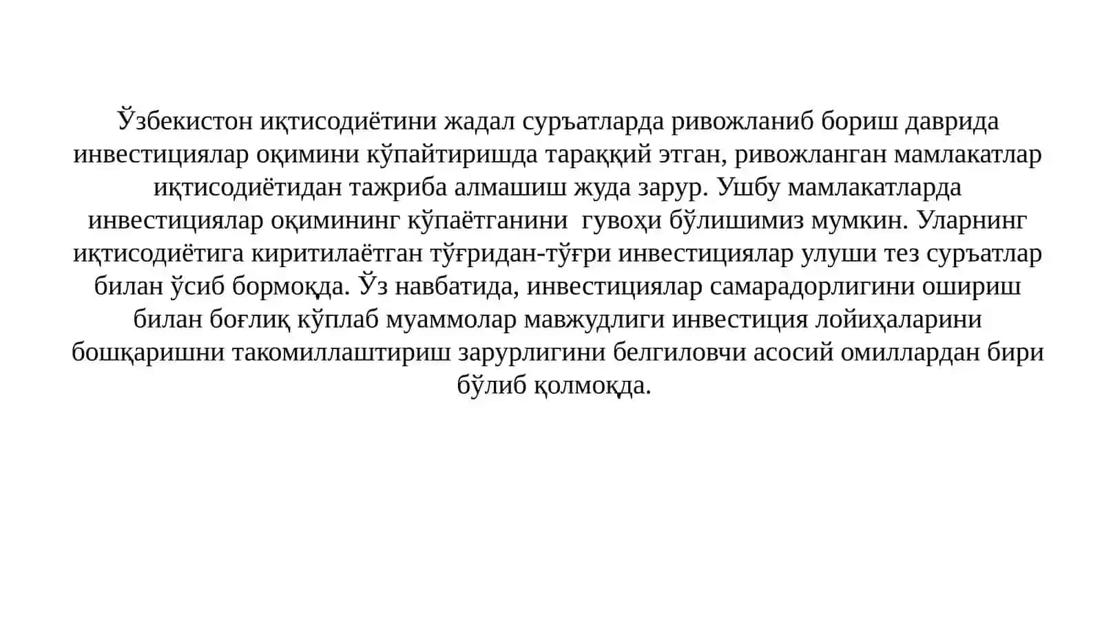 ИНВЕСТИЦИЯ ЛОЙИҲАЛАРИНИ БОШҚАРИШ ТИЗИМИ 3