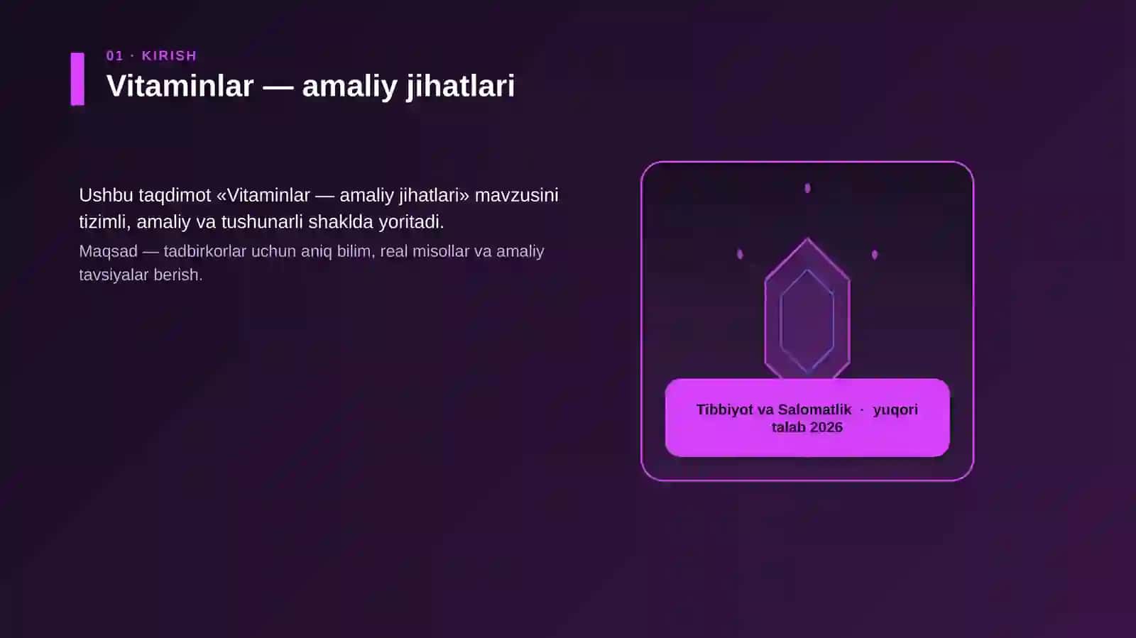 Vitaminlar — amaliy jihatlari 3