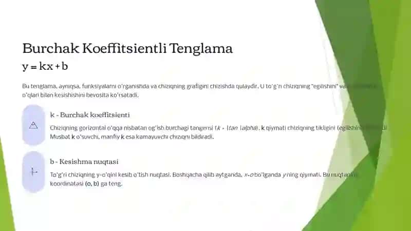 Tekislikda To'g'ri Chiziq Tenglamalari 3