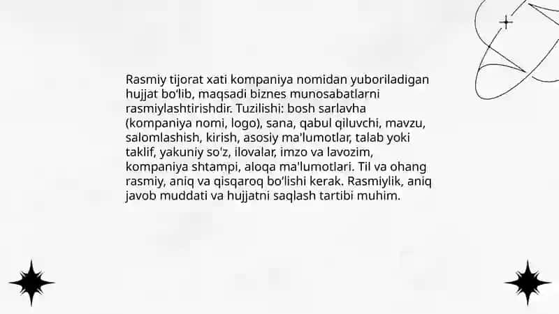 Tijorat yozishmalari 3