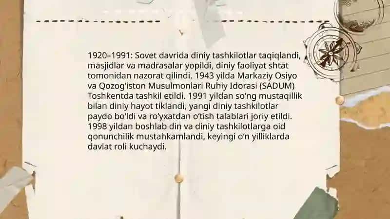 Oʻzbekistondagi diniy tashkilotlar 3