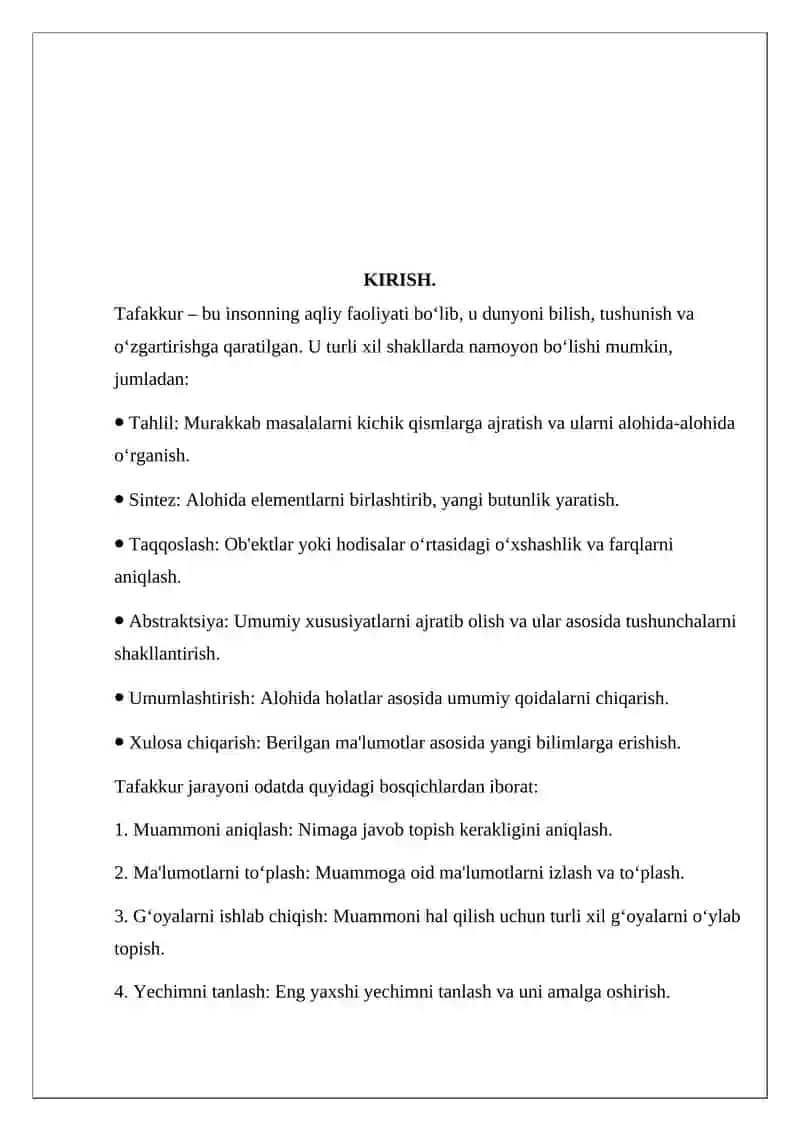 Tafakkurning rivojlanishi 3