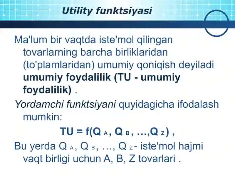 Iste’molchi xulqi nazariyasining asosiy holatlari 3