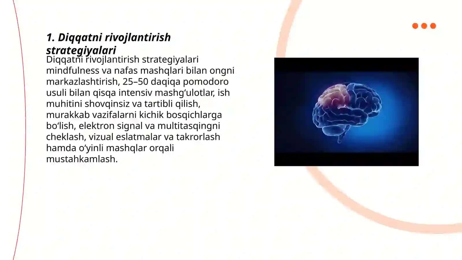 Kognitiv ko’nikmalarni oshirish 3