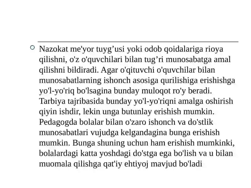 Pedagogik nazokatning mohiyati va mazmuni 3