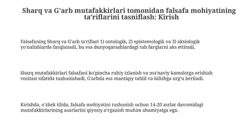 Falsafaning Mohiyati 3