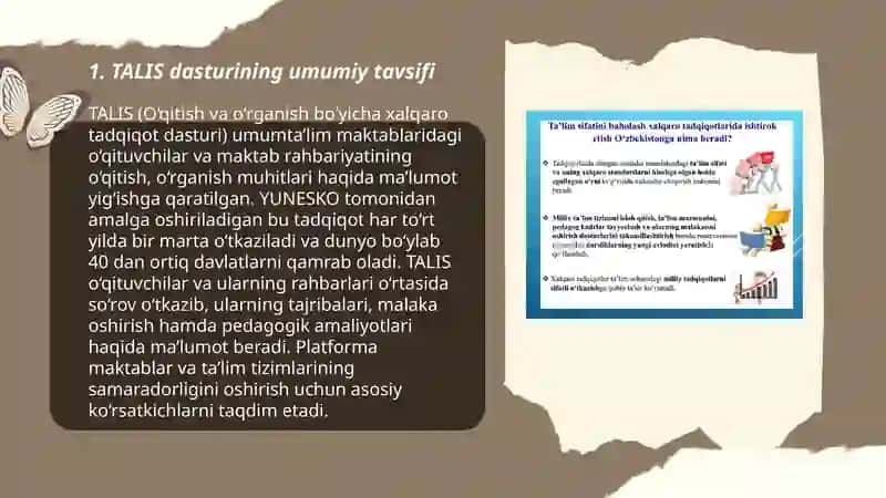 TALIS xalqaro baholash dasturi mazmun va mohiyati 3