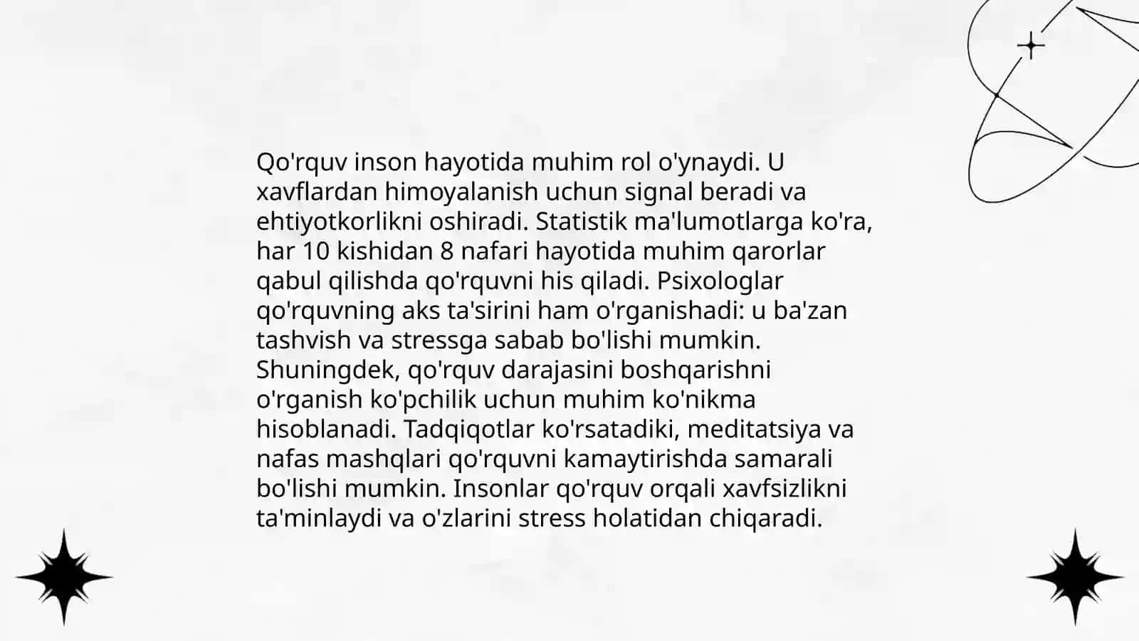 Qo'rquvning Inson Hayotidagi Roli 3
