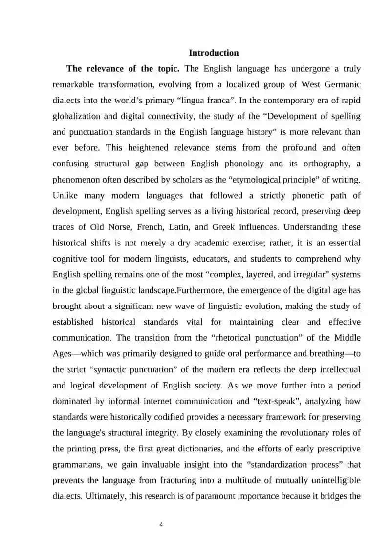 Development of spelling and punctuation standards in the English language history 3
