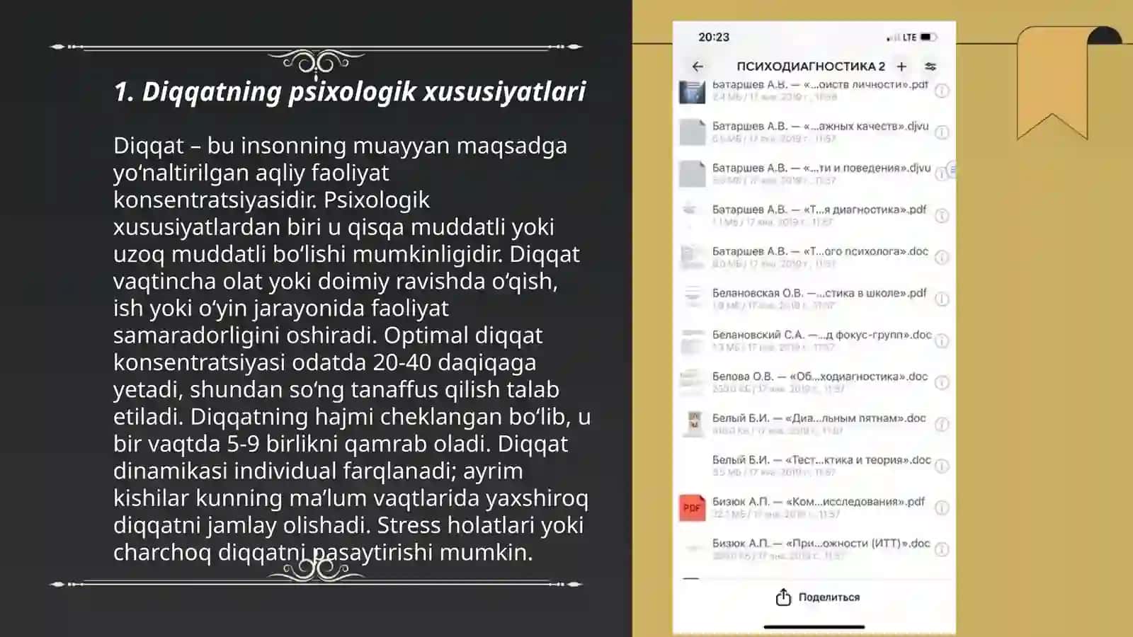 Bilish jarayonlari psixodiagnostikasi 3
