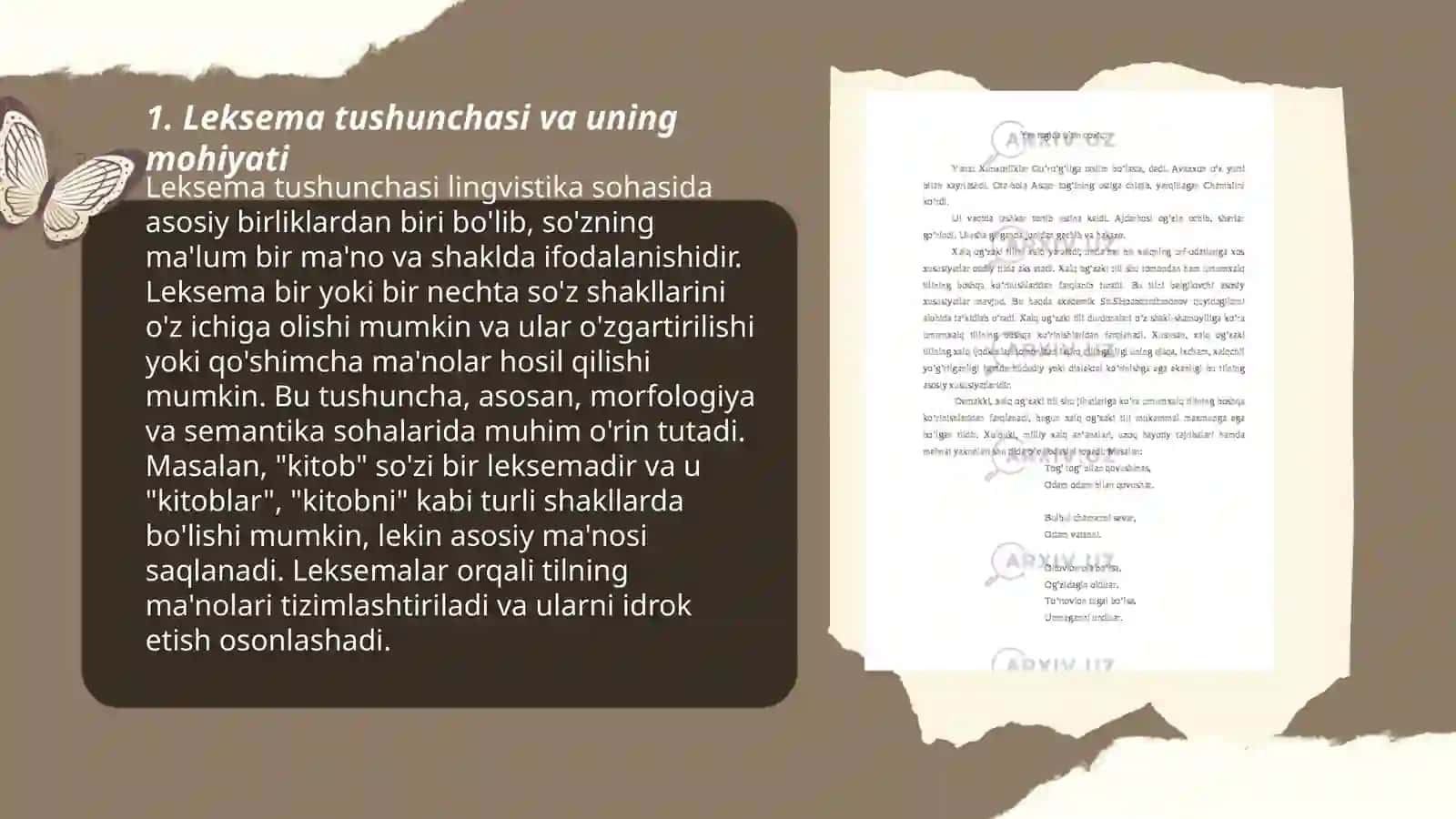 Leksimaning til sifatidagi mohiyati 3