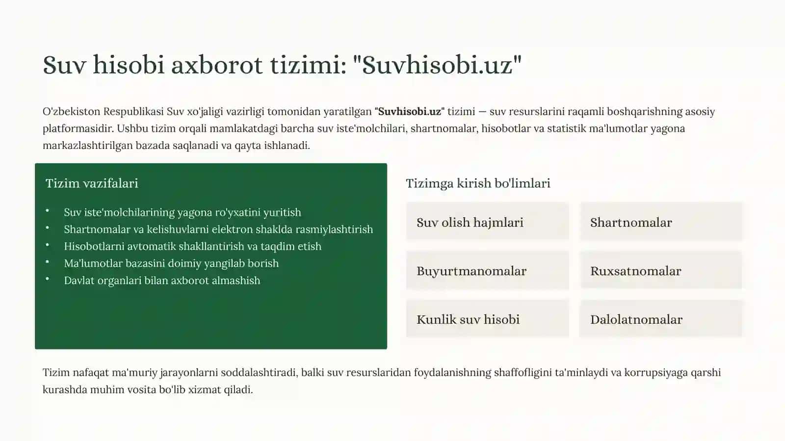 Suv hisobi va avtomatlashtrish usullari 3