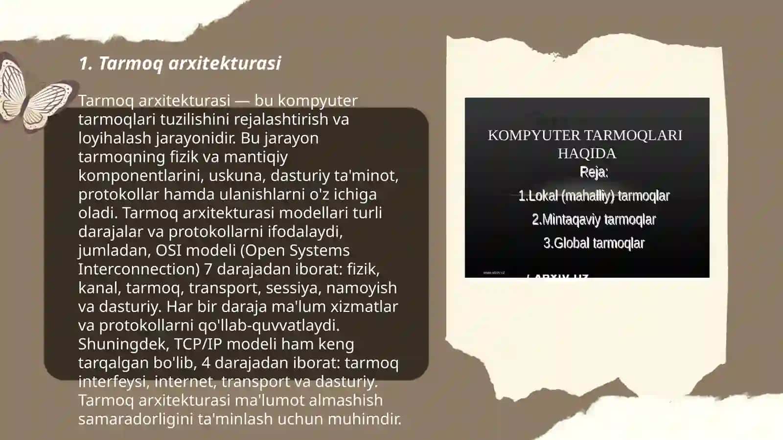 Tarmoq arxitekturasi 3