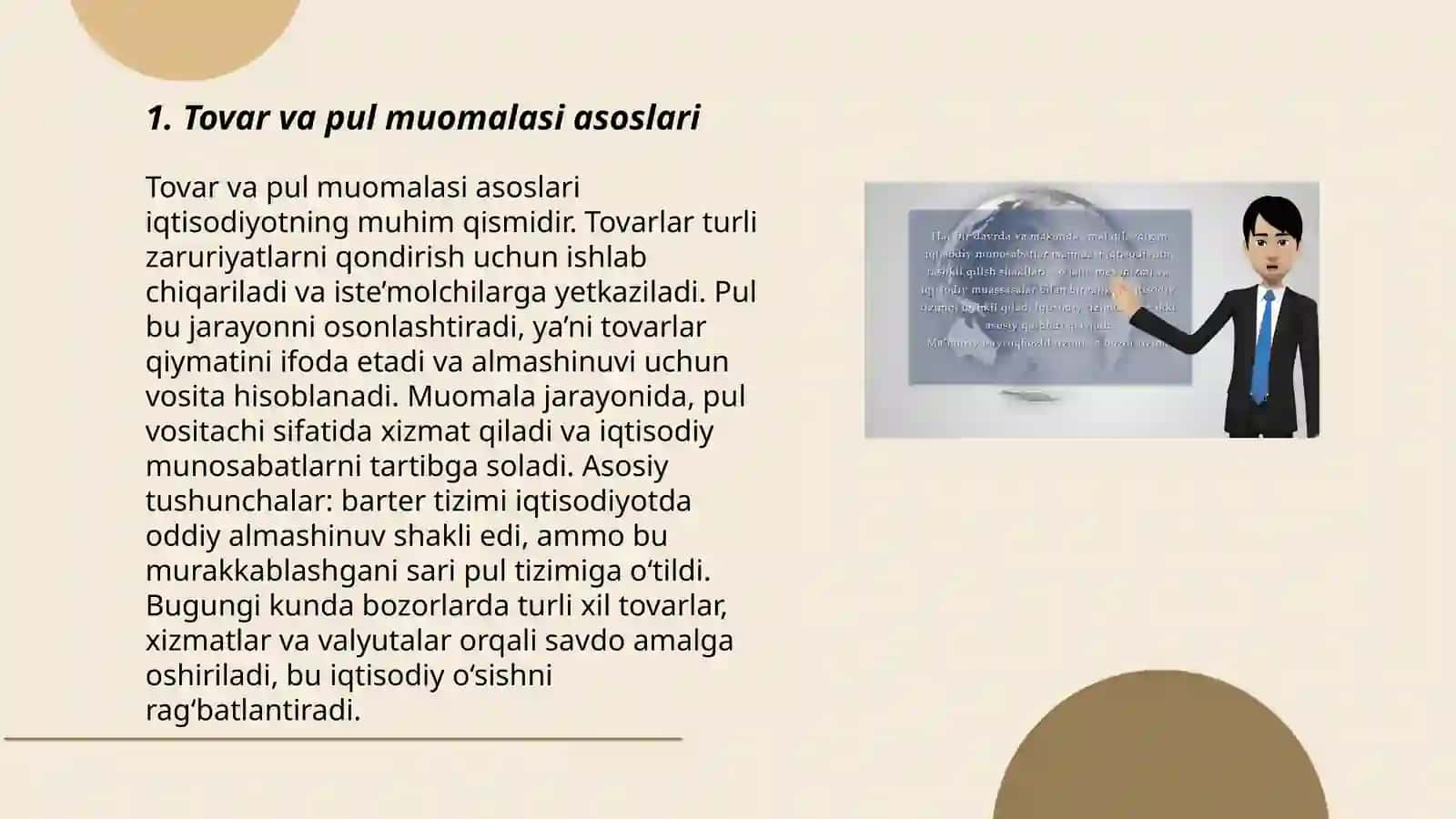 Tovar va Pul Muomalasi Asoslari 3