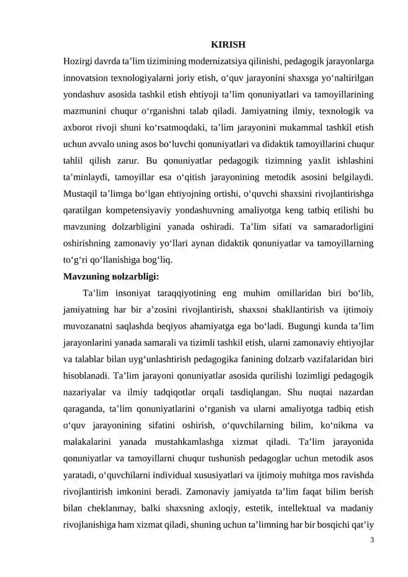 Ta’lim qonuniyatlari va tamoyillari 3