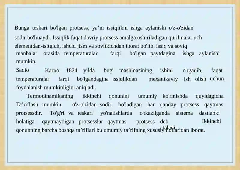 TERMODINAMIKANINGIKKINCHIQONUNI 3