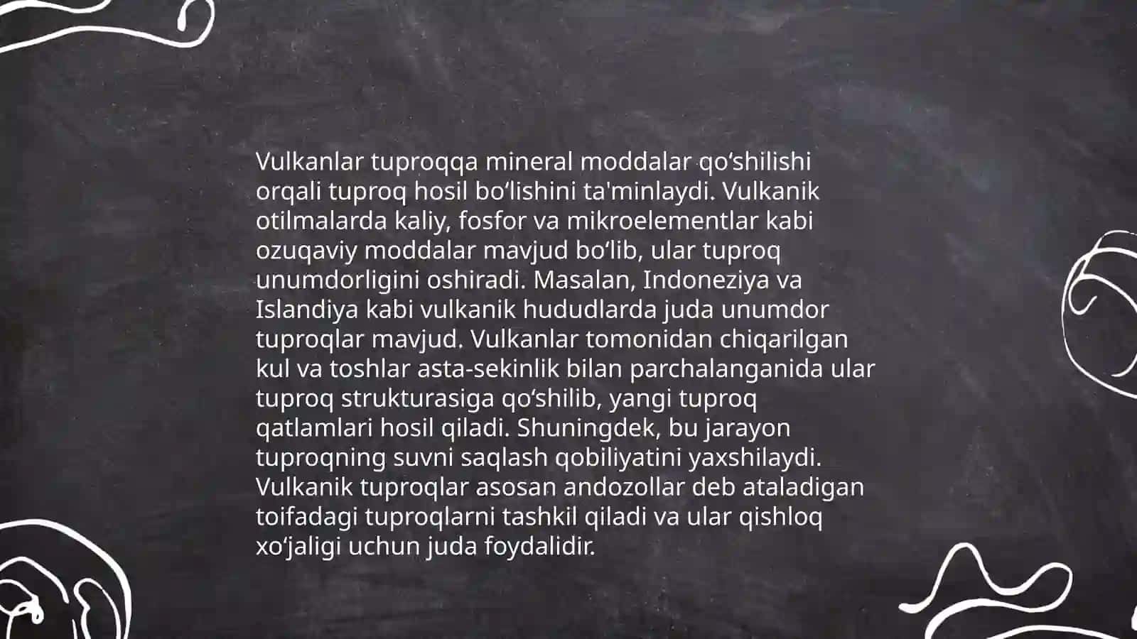 Vulkanlar va tuproq hosil bo'lishi 3