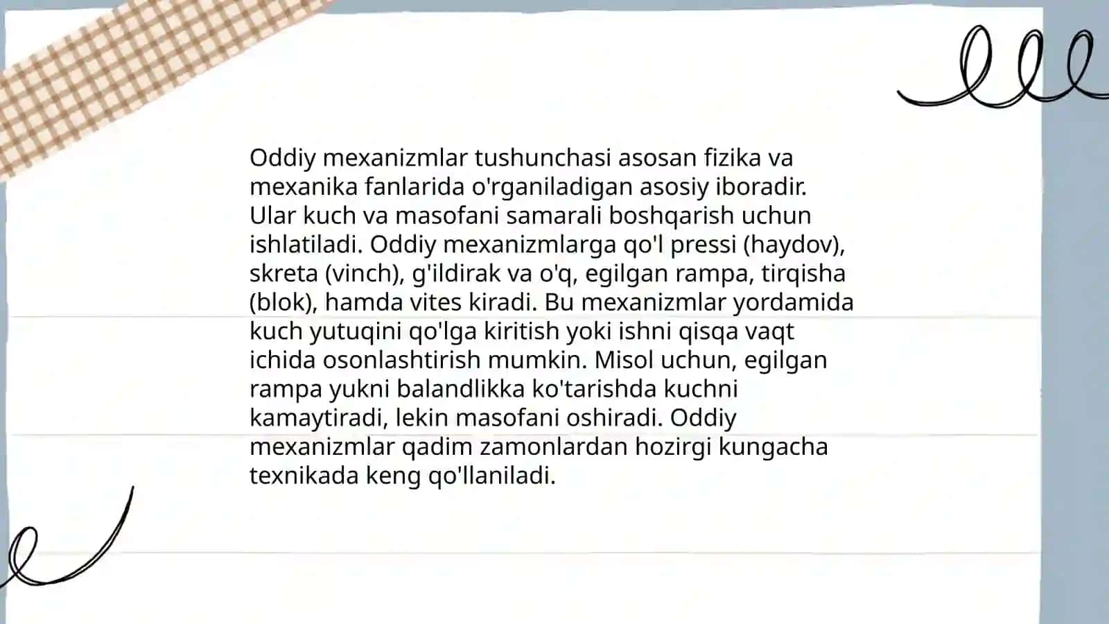 Oddiy mexanizmlar 3