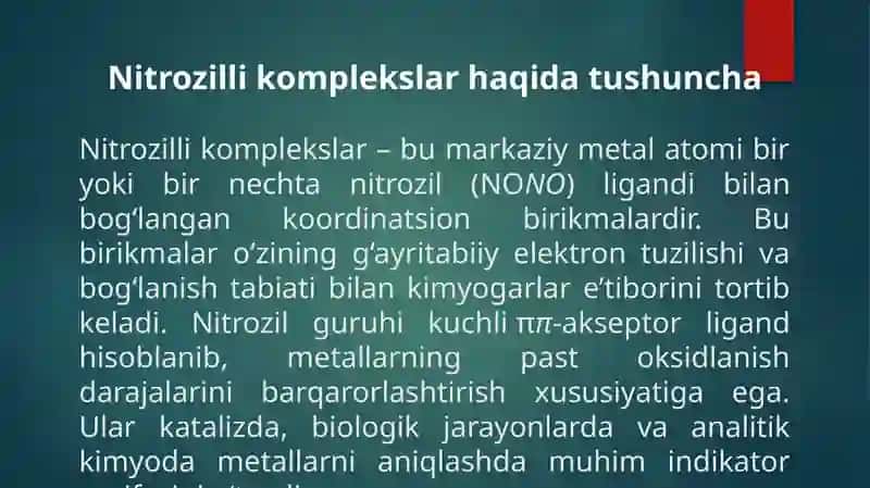 Nitrozillik Komplekslar 3
