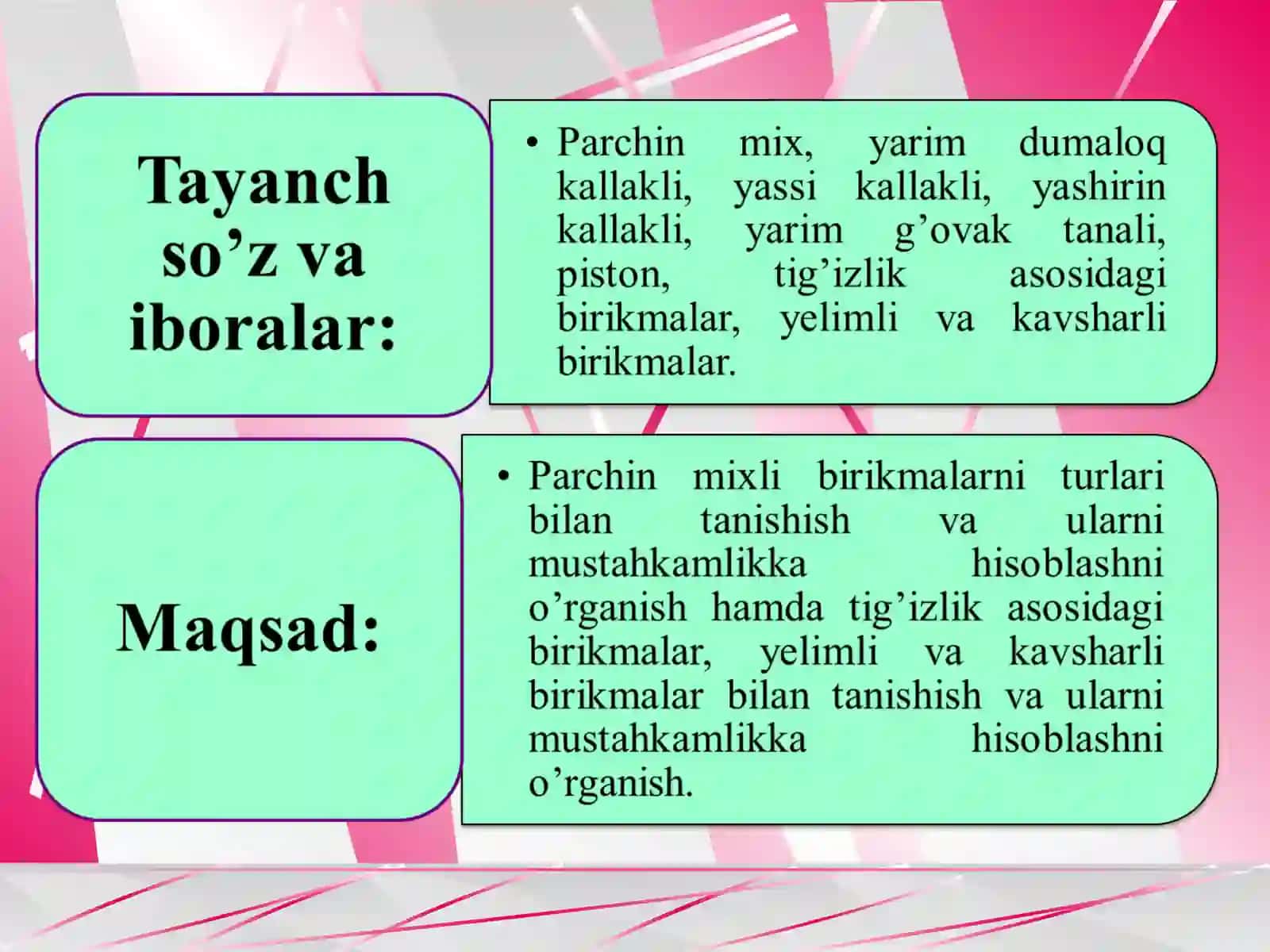Parchin mixli birikmalar 3