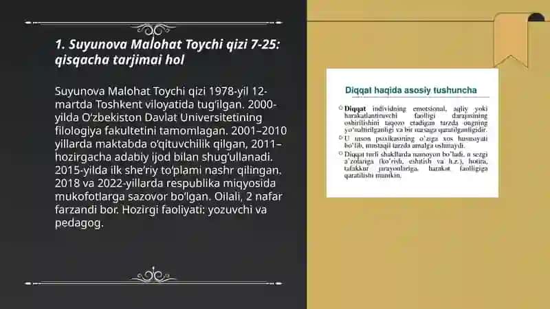 Suyunova Malohat Toychi qizi 3