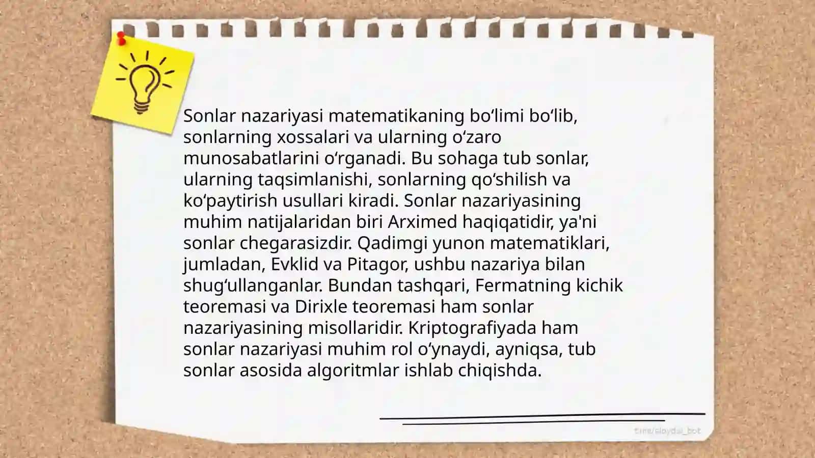 Sonlar nazariyasi 3