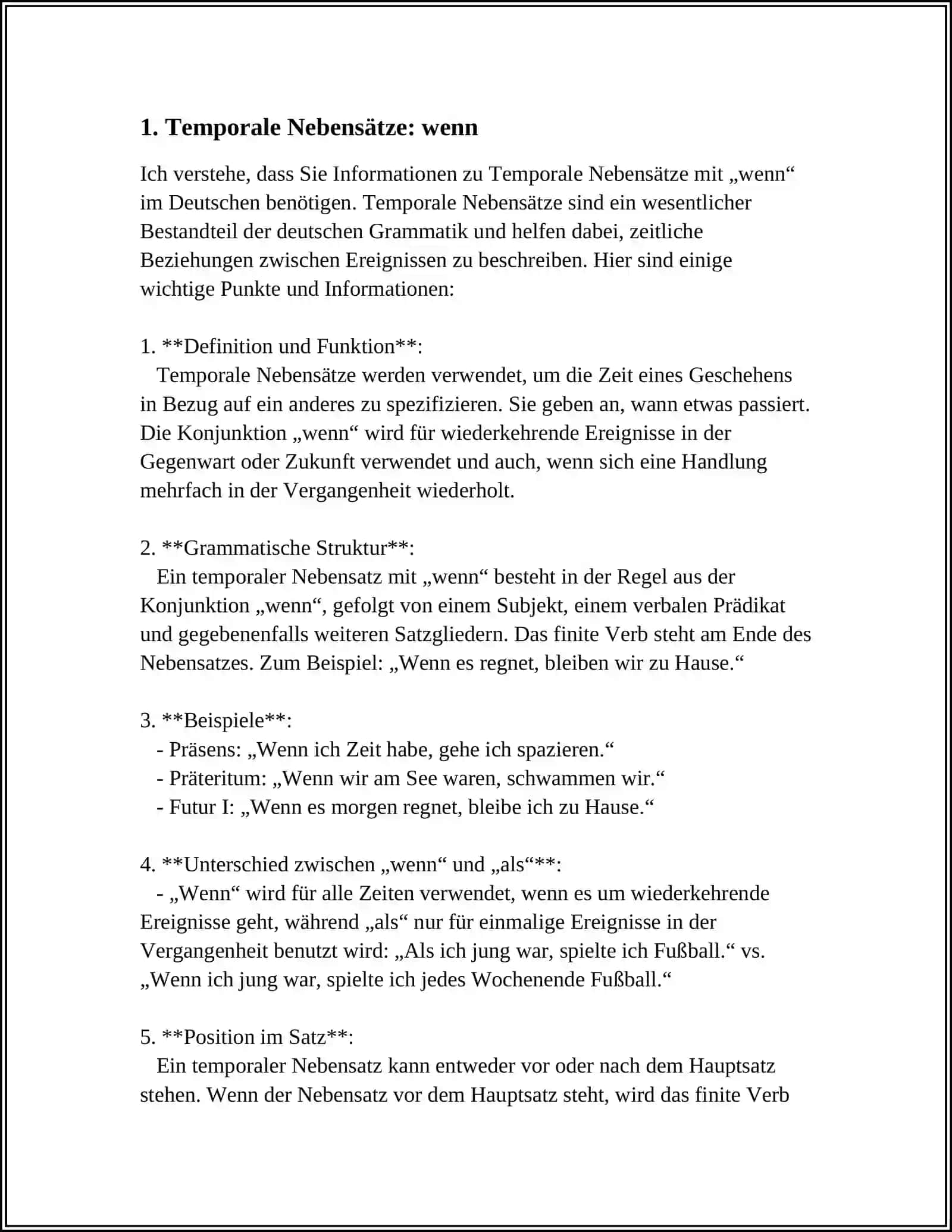 GRAMMATIK: NEBENSATZ MIN WENN 3