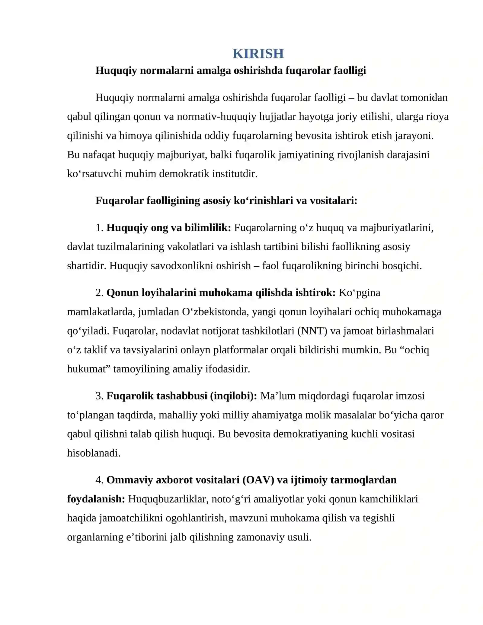 Huquqiy normalarni amalga oshirishda fuqarolar faolligi 3