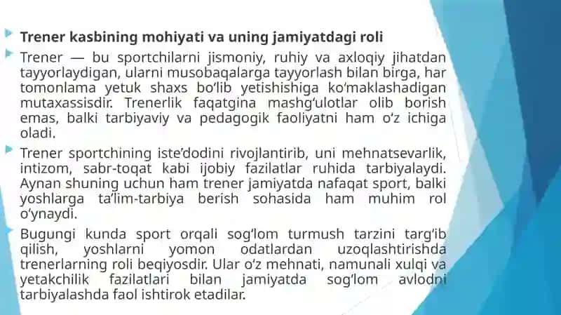 Trenerning Axloqiy Me'yorlari 3