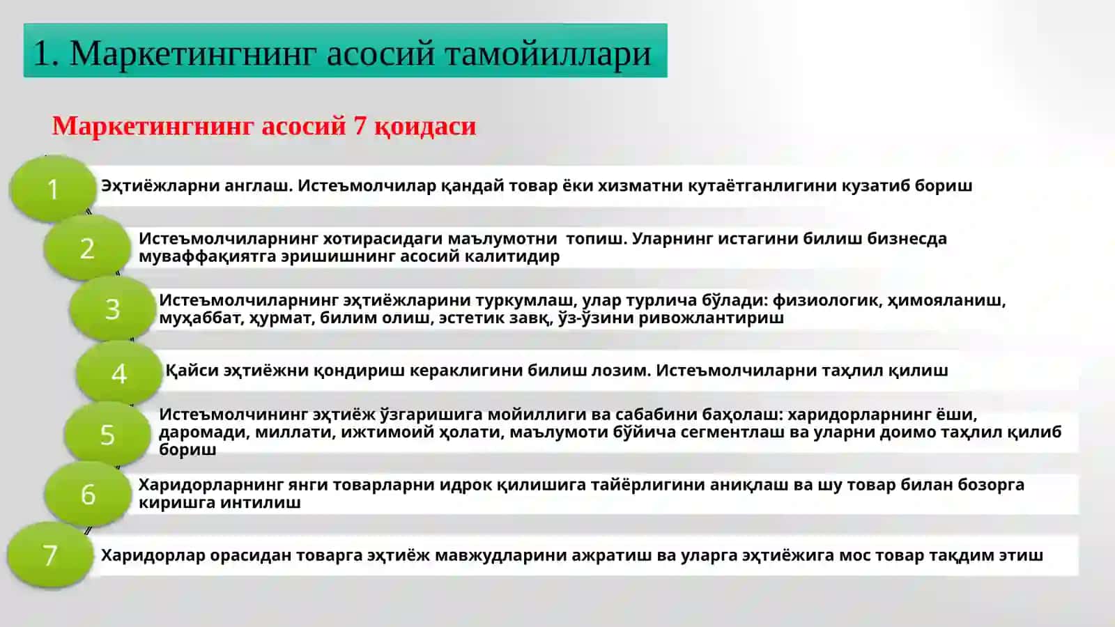 МаркетингниНГ, ва тамойиллари 3