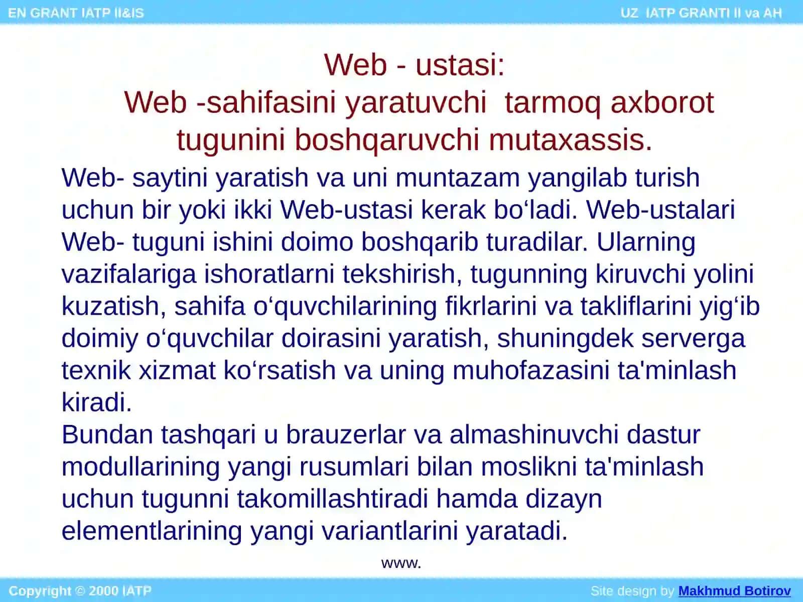 WEB - SAHIFALAR YARATISH 3