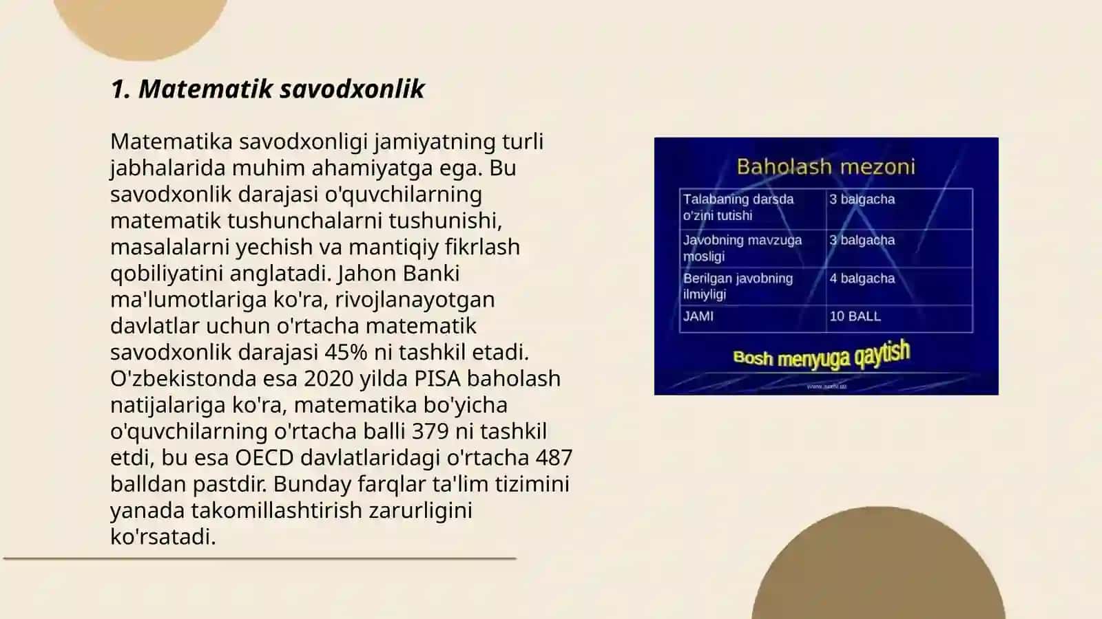 Matematik savodxonlik 3