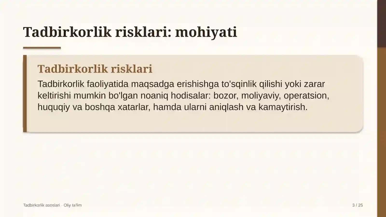 Erkin iqtisodiy zonalarda tadbirkorlik risklari 3