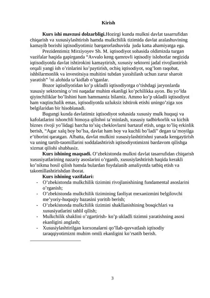 Kurs ishi: Intellektual mulk v aini himoyalash usullari 3