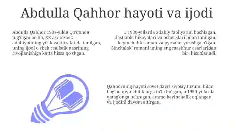 Abdulla Qahhor hikoyalari tahlili 3