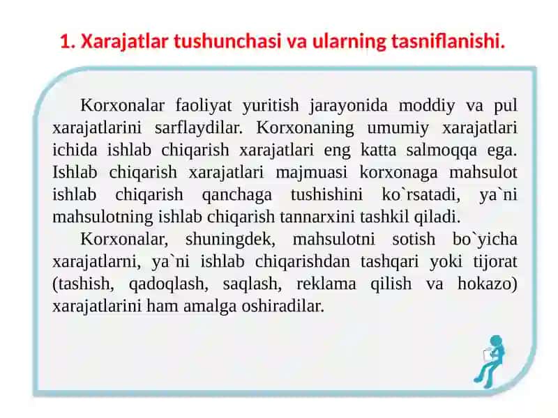 KORXONADA XARAJATLARNI REJALASHTIRISH 3