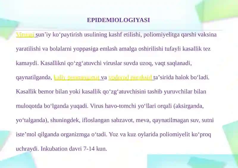 Poliomiyelit va uning asoratlari 3
