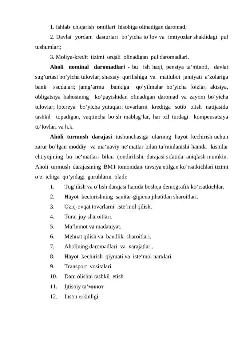 Aholi daromadlari tarkibi va turlari 3