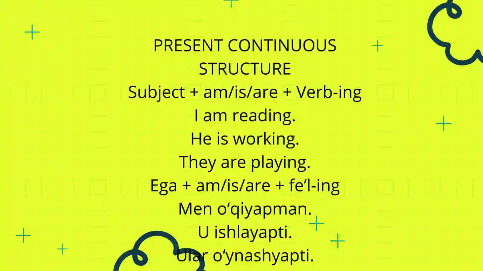 Present Continuous tense 3