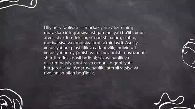 Oliy nerv faoliyati 3