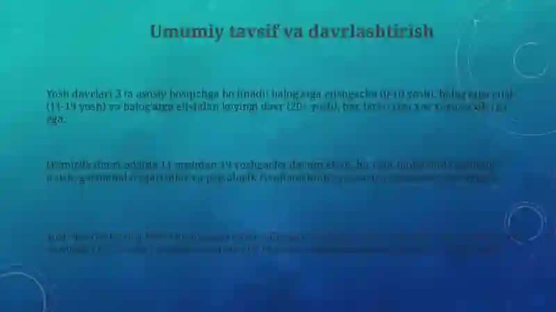Yosh davrlarining morfologik va fiziologik xususiyatlari 3
