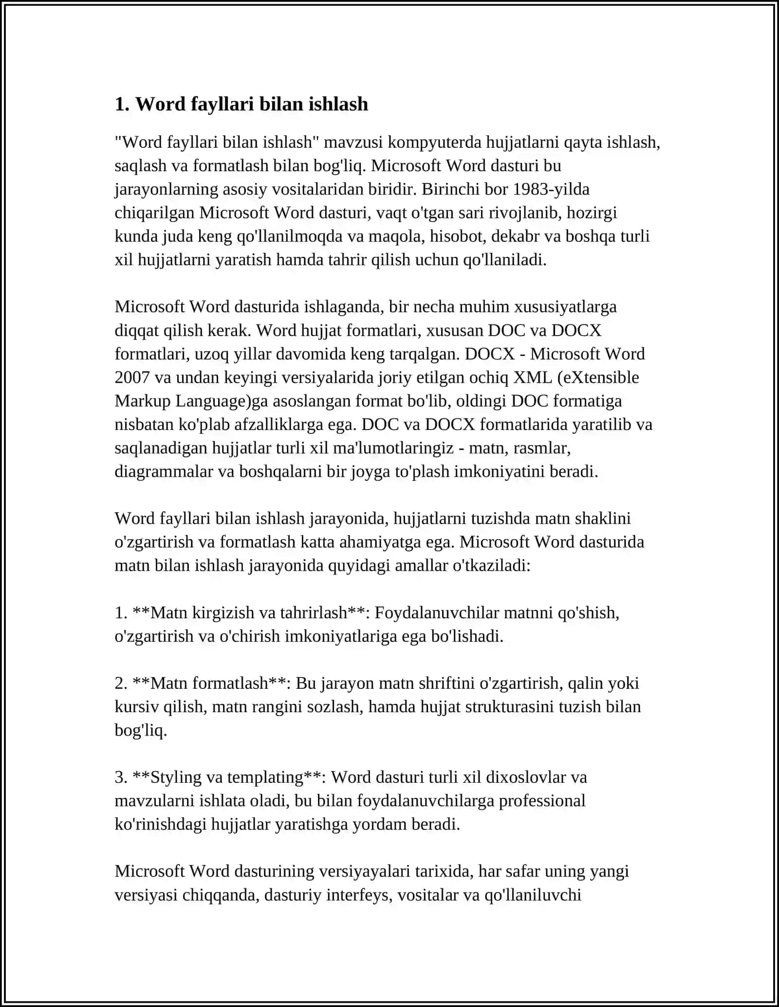 WORD AND JOB 3