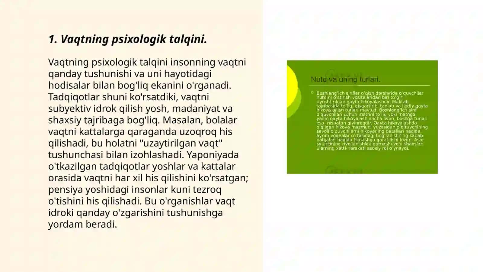 Vaqtning psixologik talqini 3