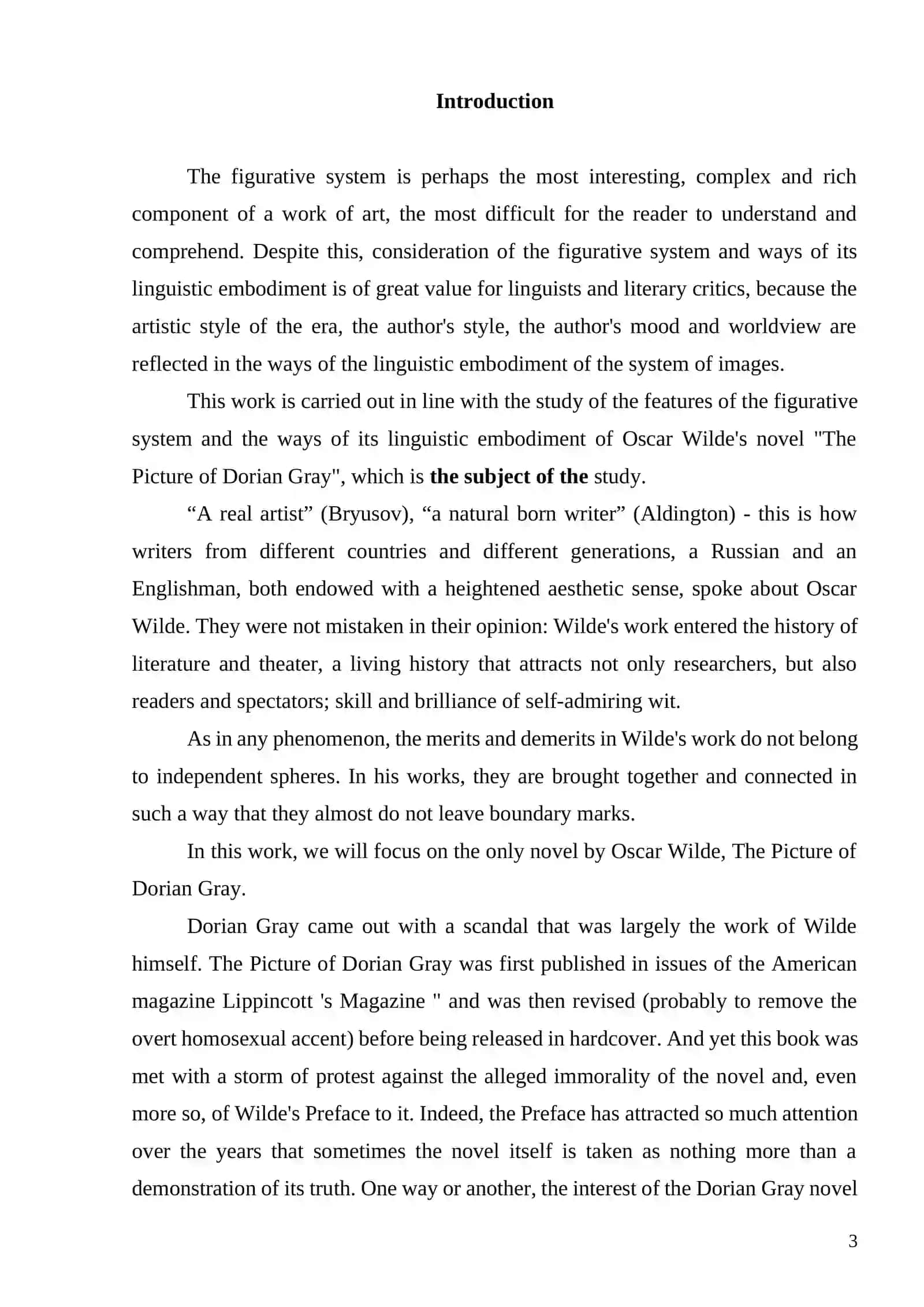 Analysis of “The picture of Dorian Gray” by O.Wilde 3