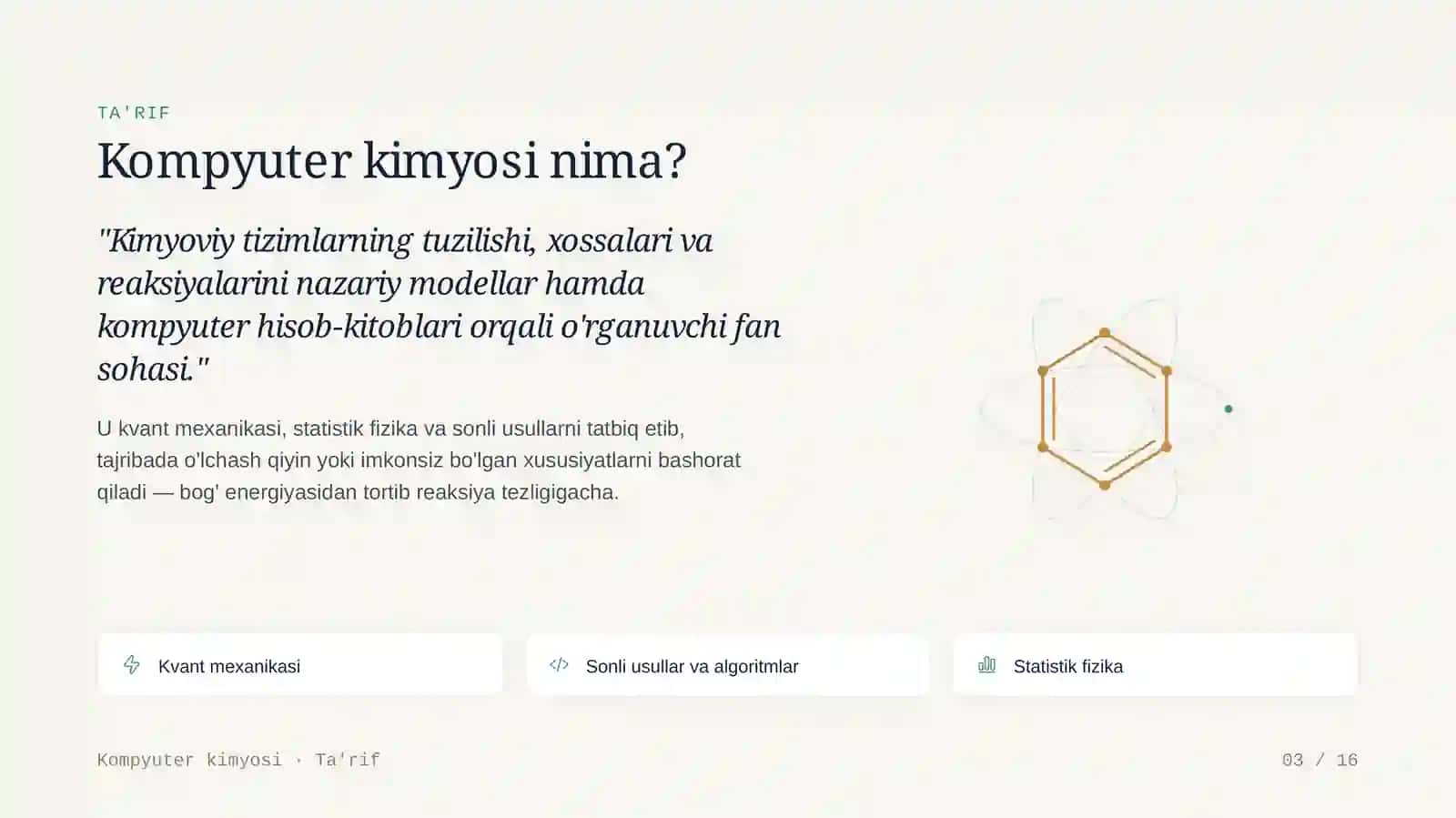 Kompyuter kimyosi 3