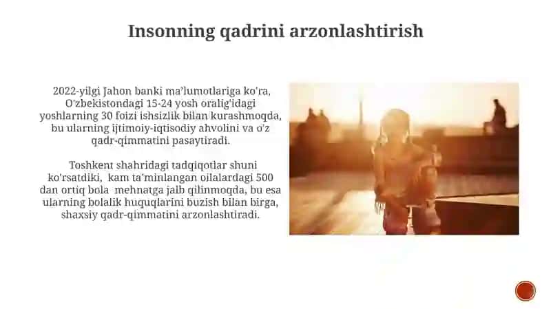 Insonning qadrini arzonlashtirish 3