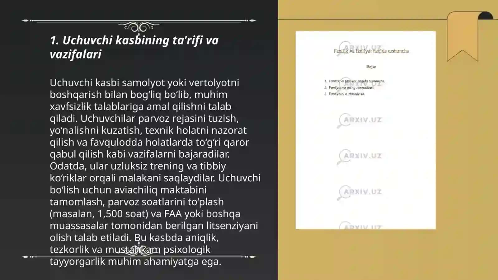 Uchuvchi kasbi haqida maʼlumot 3