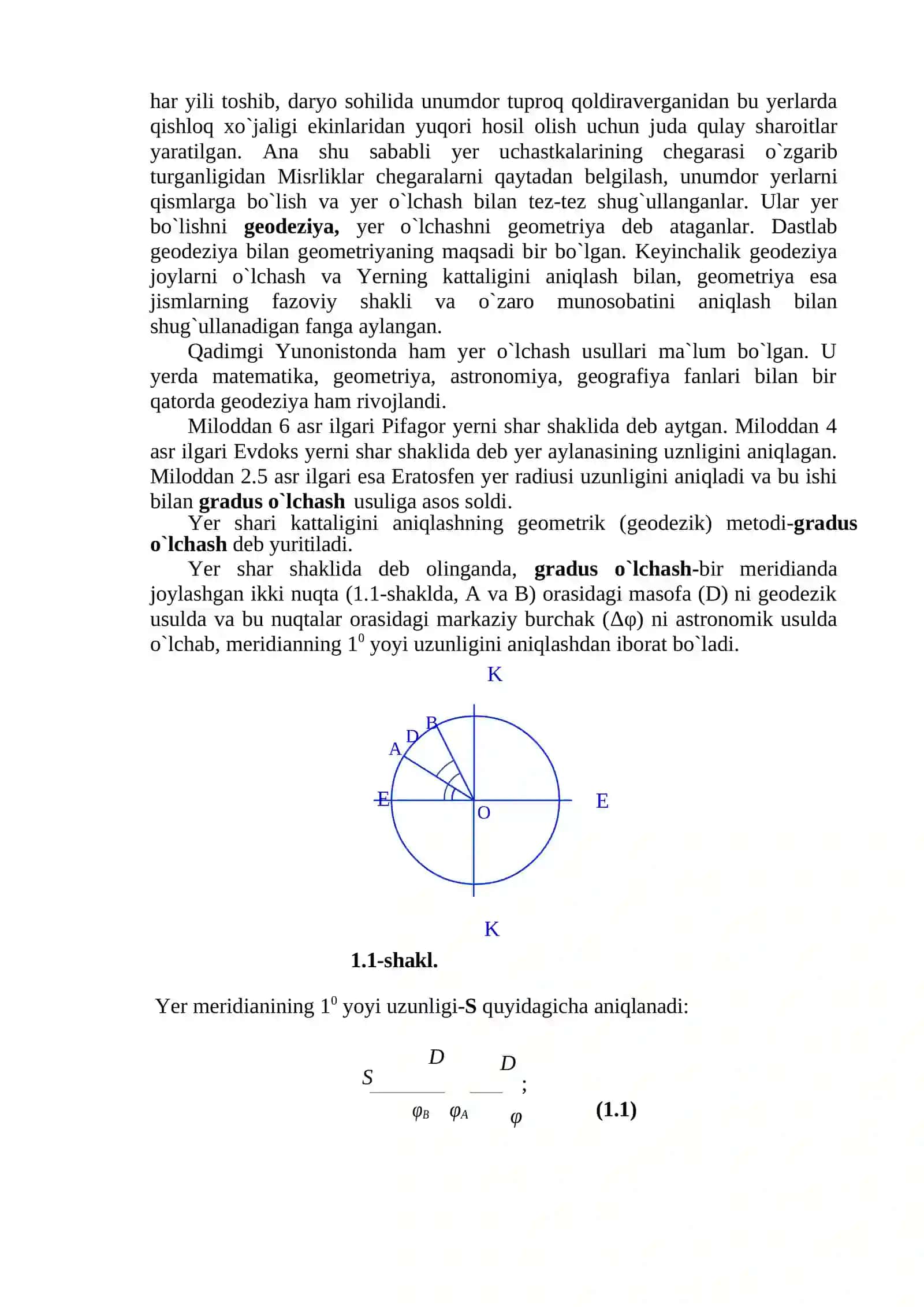 Geodeziya fanining vazifalari, rivojlanish tarixi 3