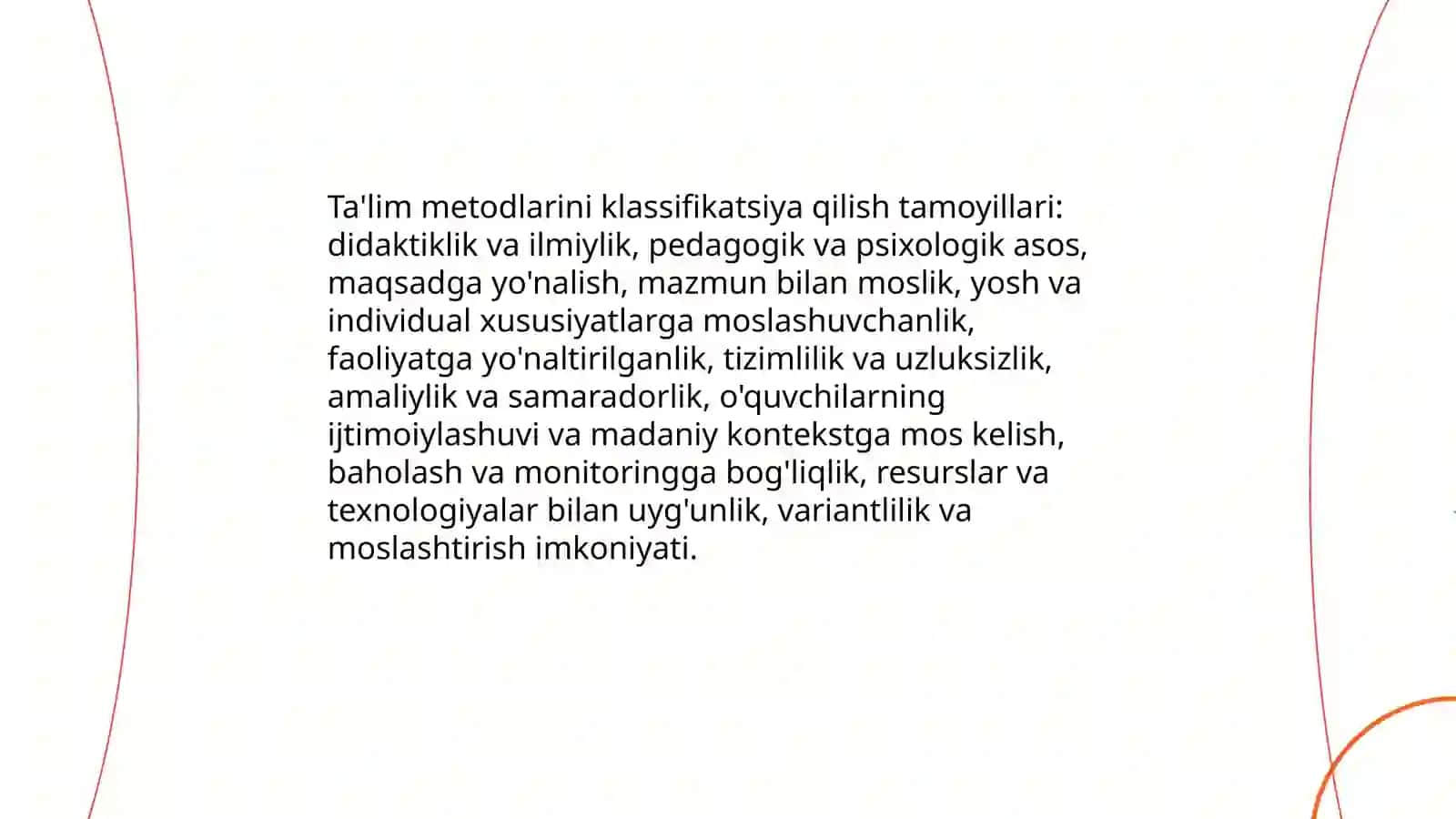 Ta'lim metodlarini tasniflash 3