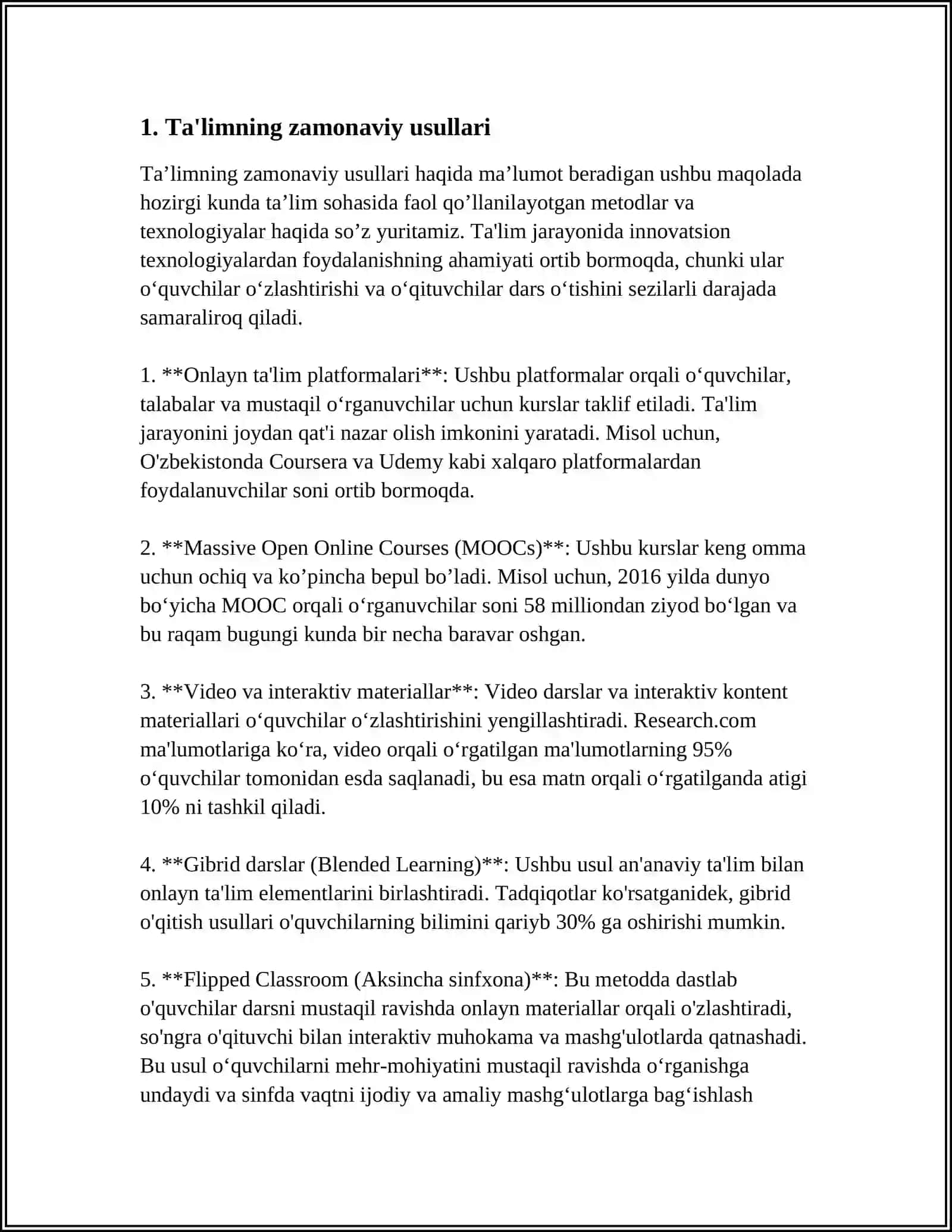 PEDAGOGIKANING O'RGANISH ZARURYATI 3